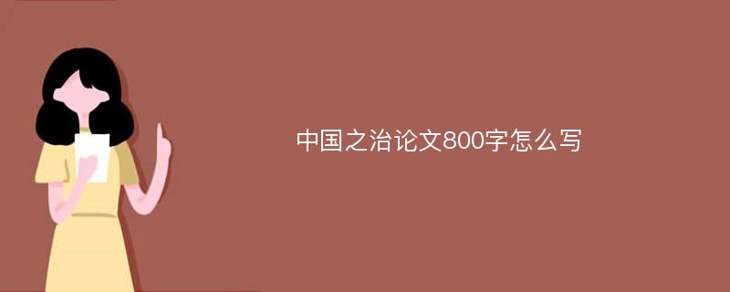 中国之治论文800字怎么写