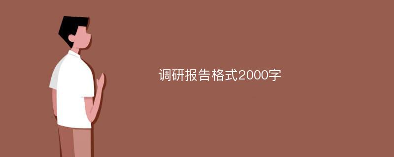 调研报告格式2000字