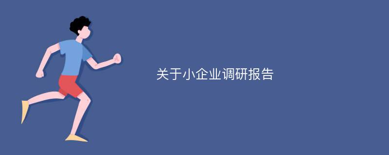 关于小企业调研报告